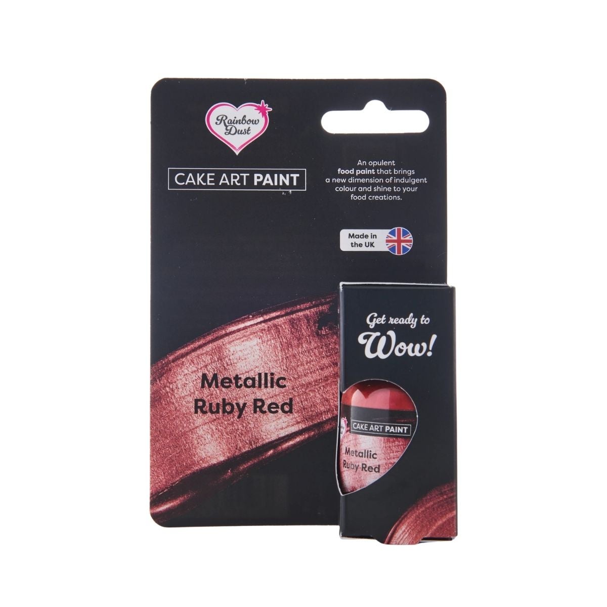 Rainbow Dust Cake Art Paint Metallic Ruby Red 25g