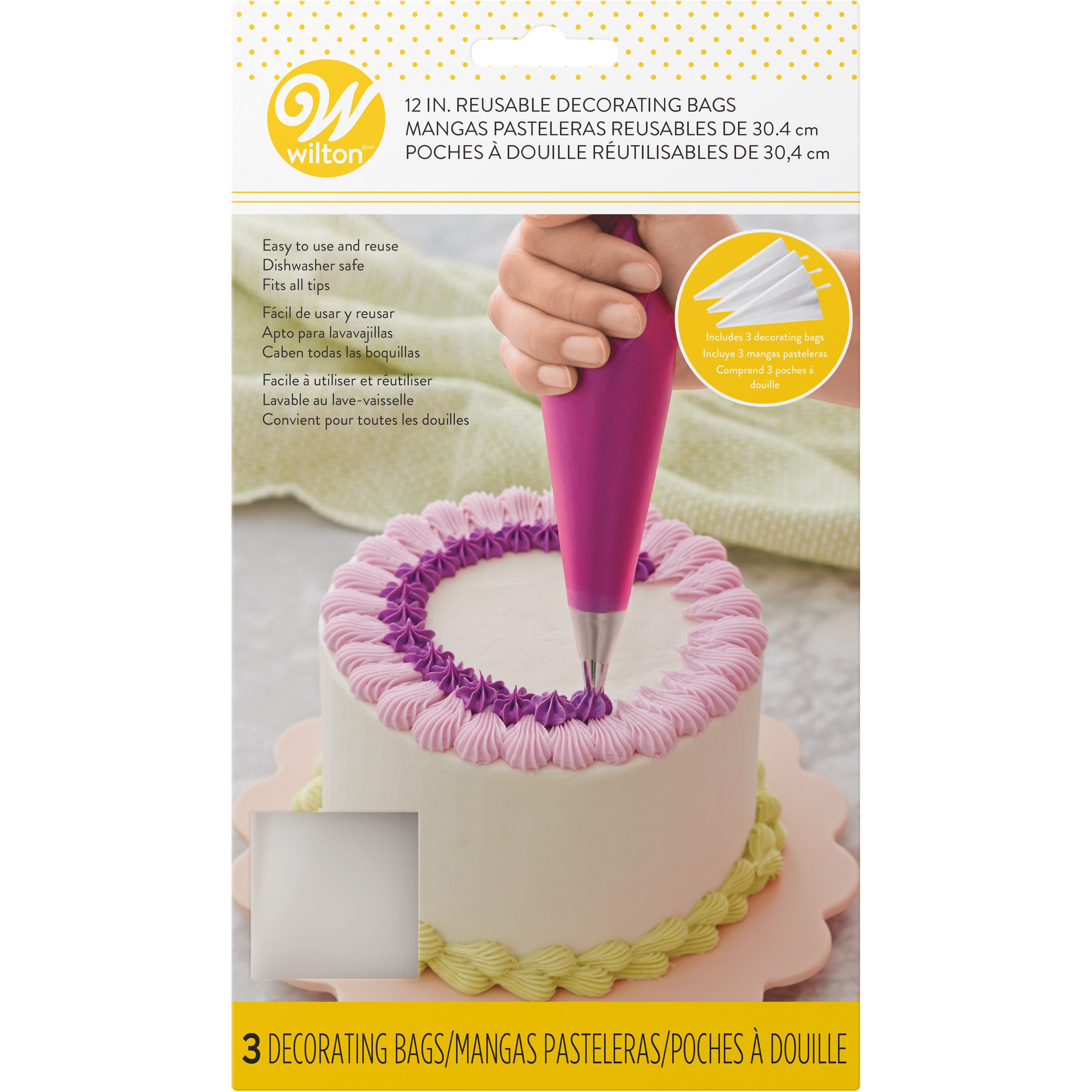 Wilton Reusable Decorating Bags 30cm set/3