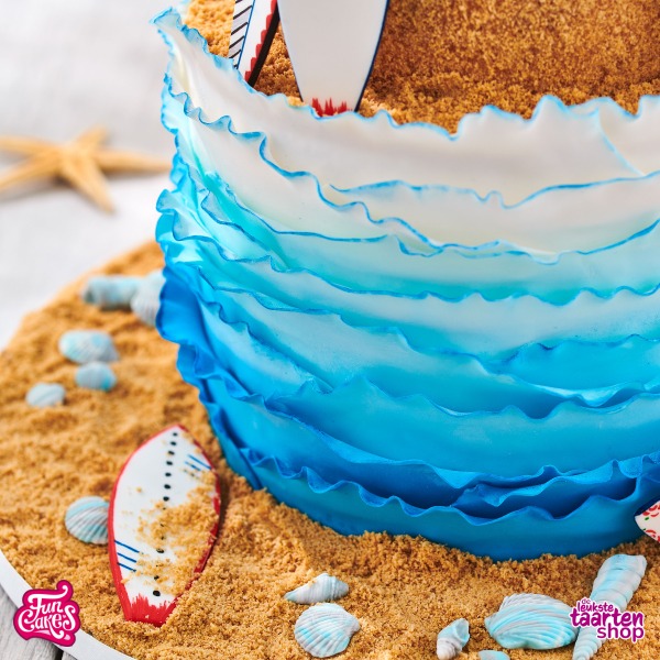 Beach theme 1st Birthday Cake - B0776 – Circo's Pastry Shop